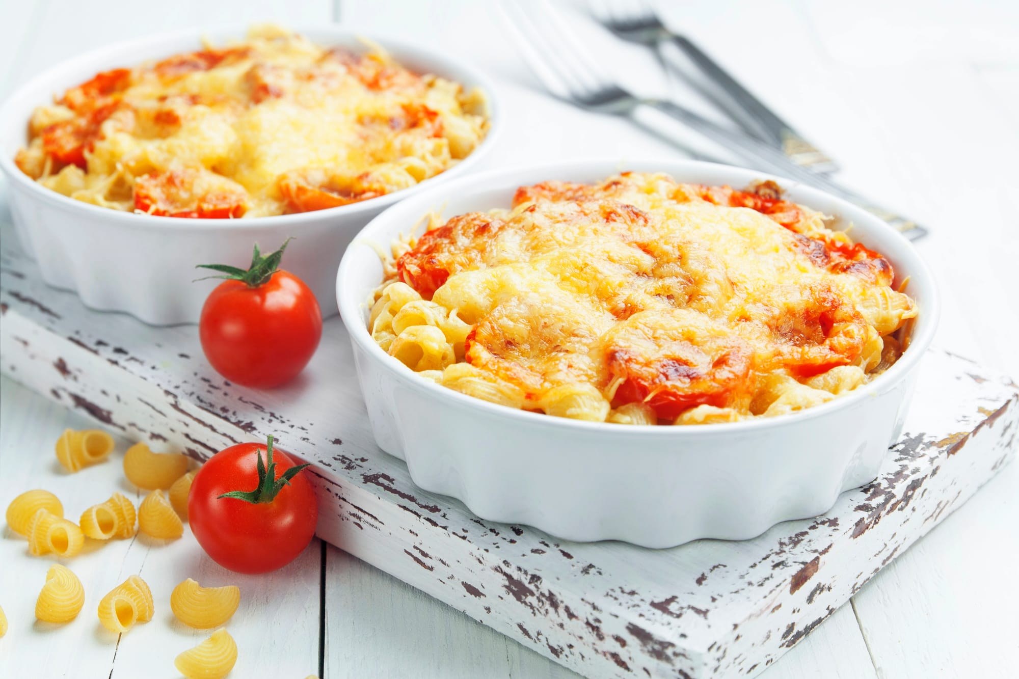 Cherry Tomato and Mozzarella Pasta Bake