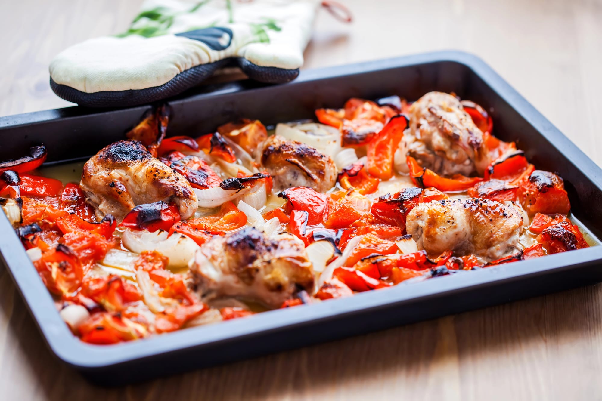 Chicken, Peppers and Chorizo Traybake