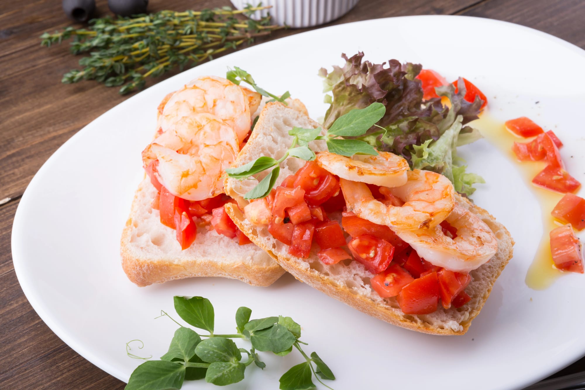 Spicy Prawn Bruschetta