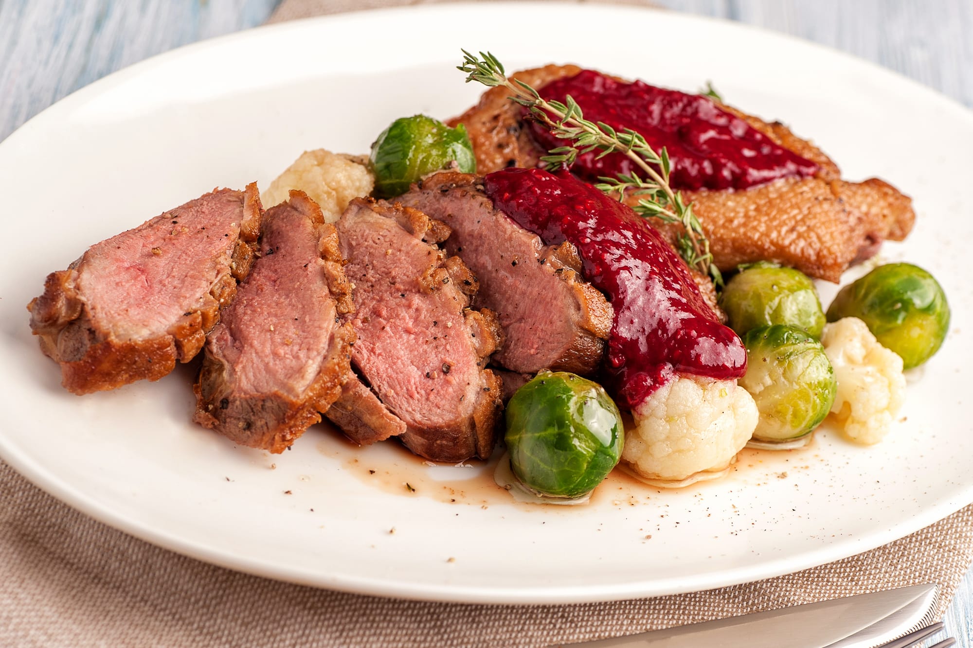 Duck Breast with Roast Cauliflower