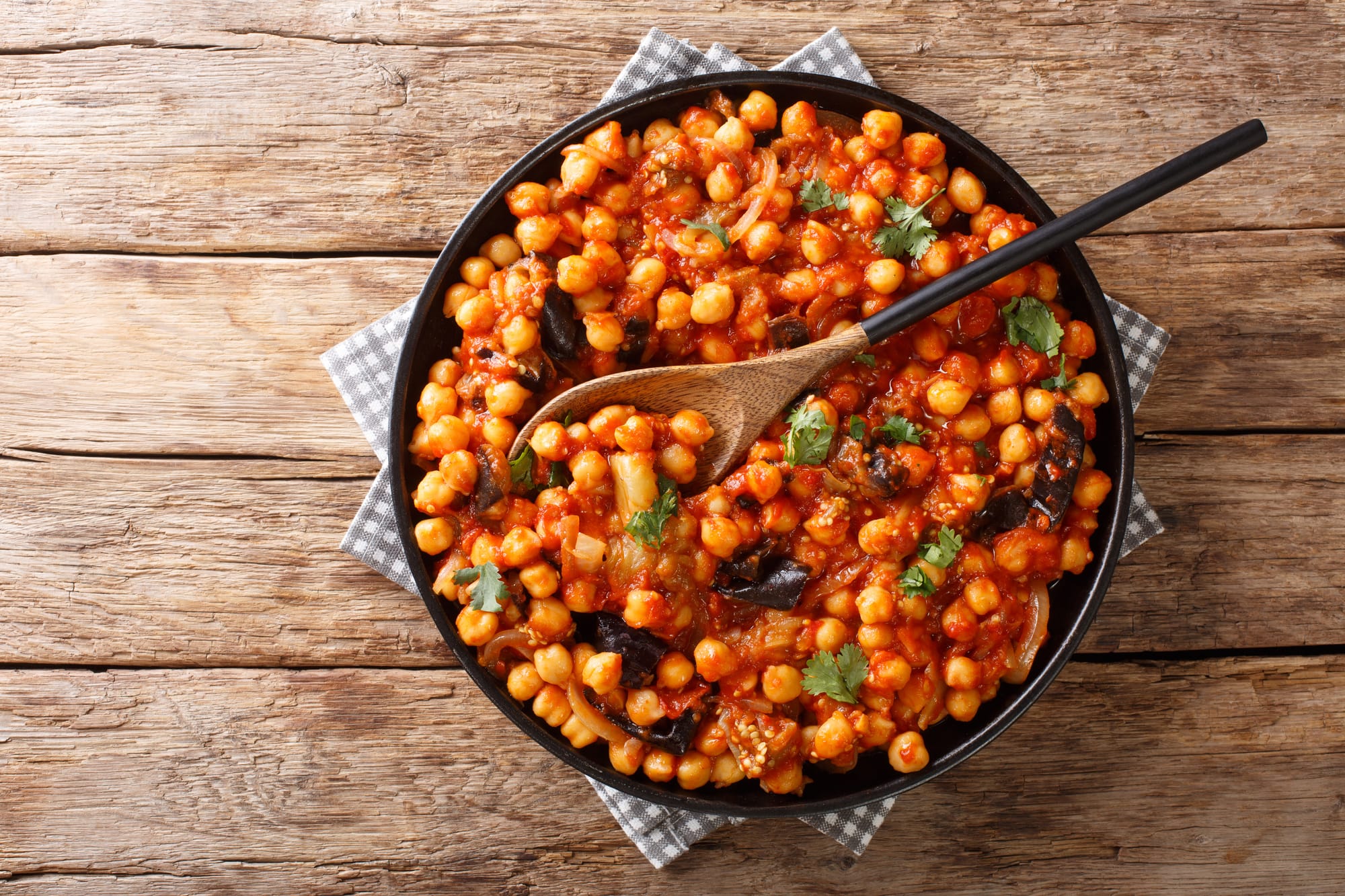 Moroccan Chickpea and Aubergine Casserole