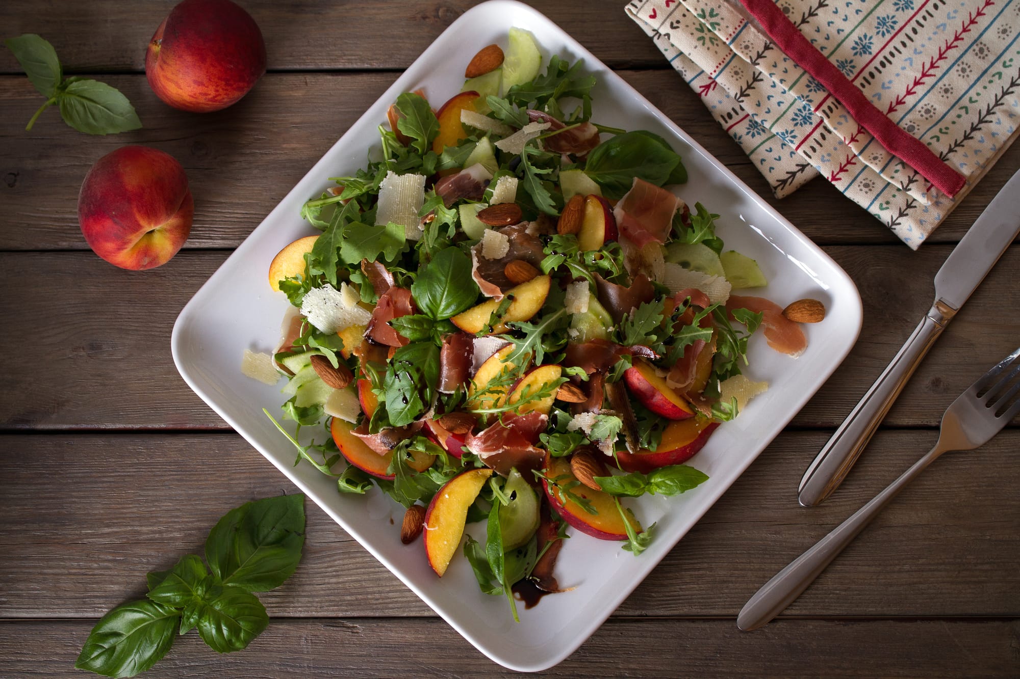 Mozzarella, Pancetta and Nectarine Salad