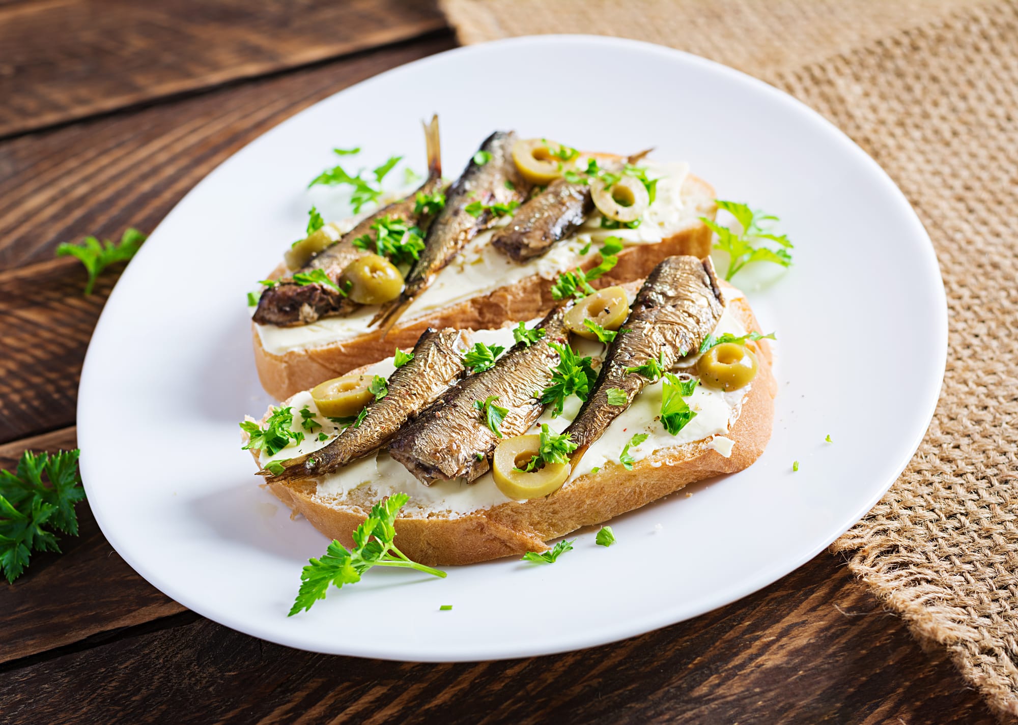 Sardine and Pesto Bruschetta