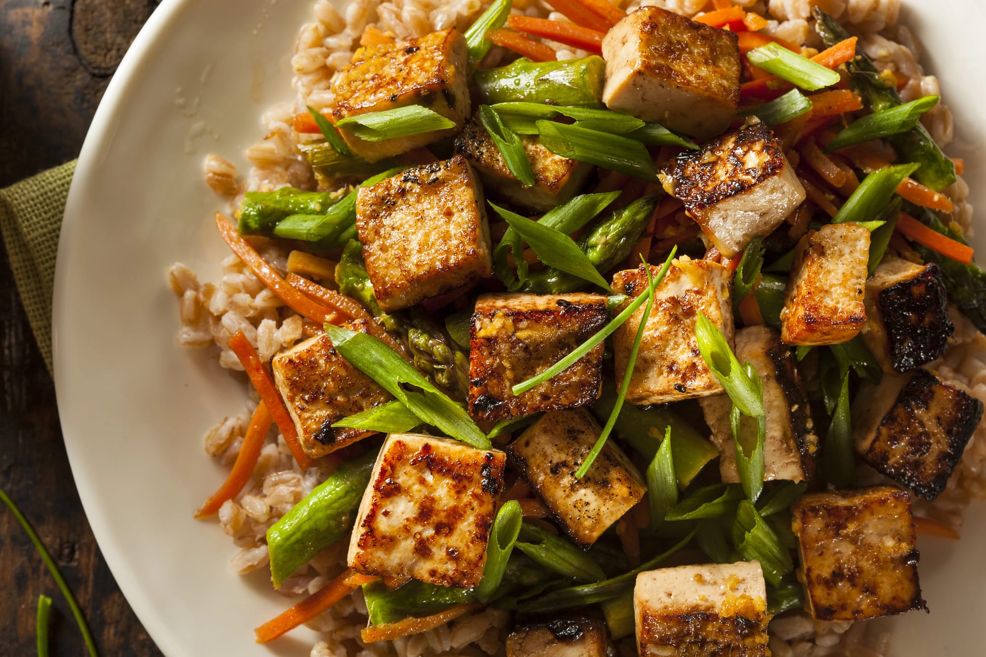Tofu with Veggie Fried Rice