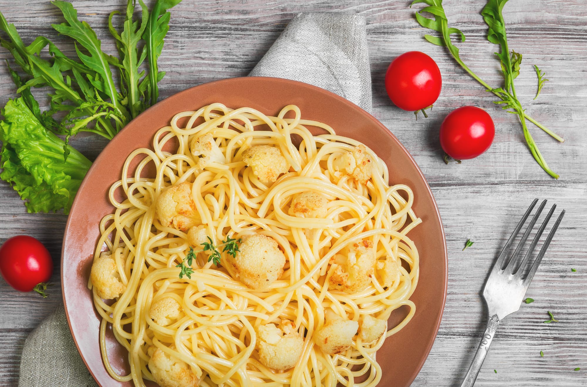 Cauliflower Cheese Spaghetti