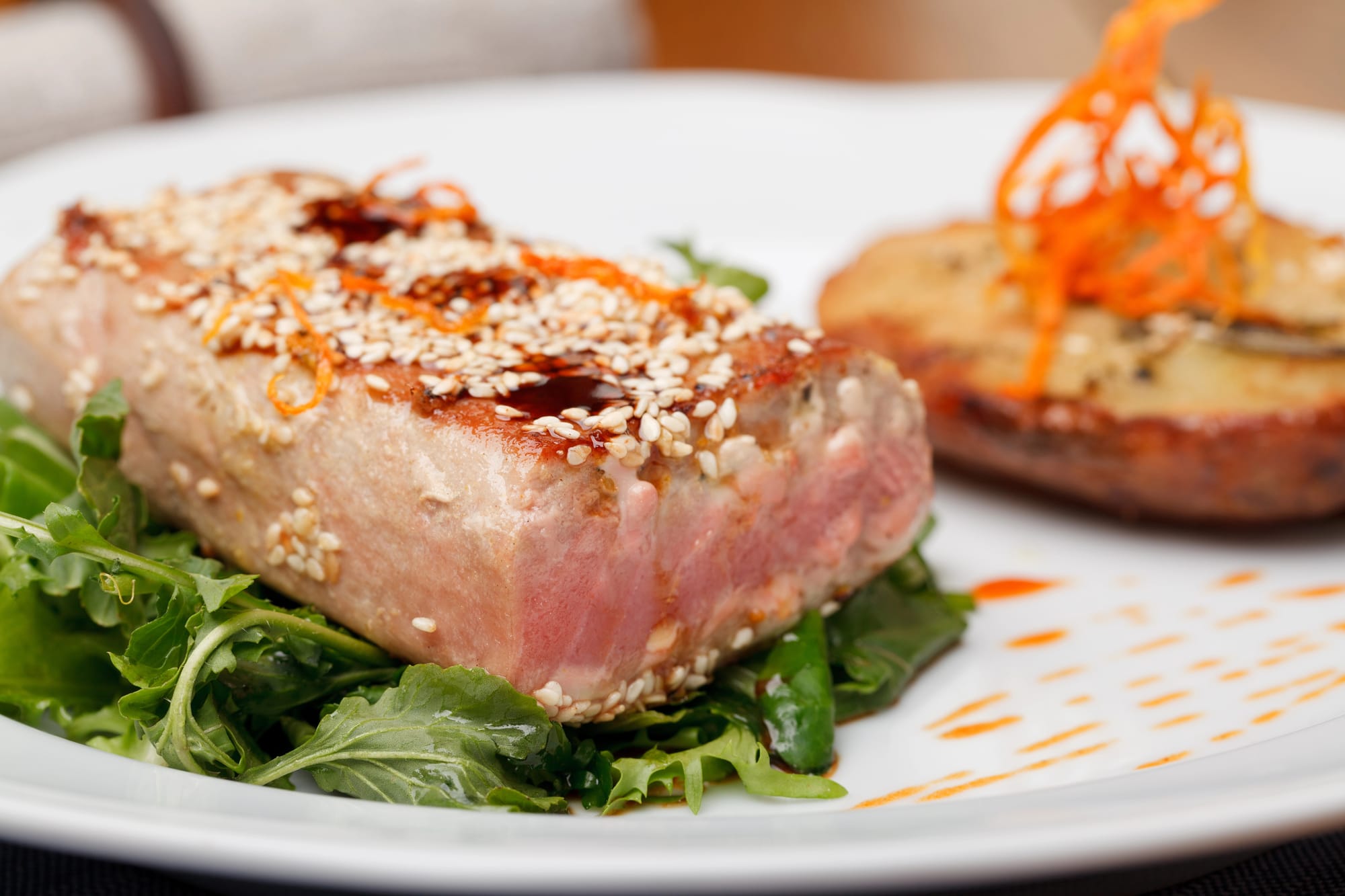 Tuna Steak with Harissa Potatoes