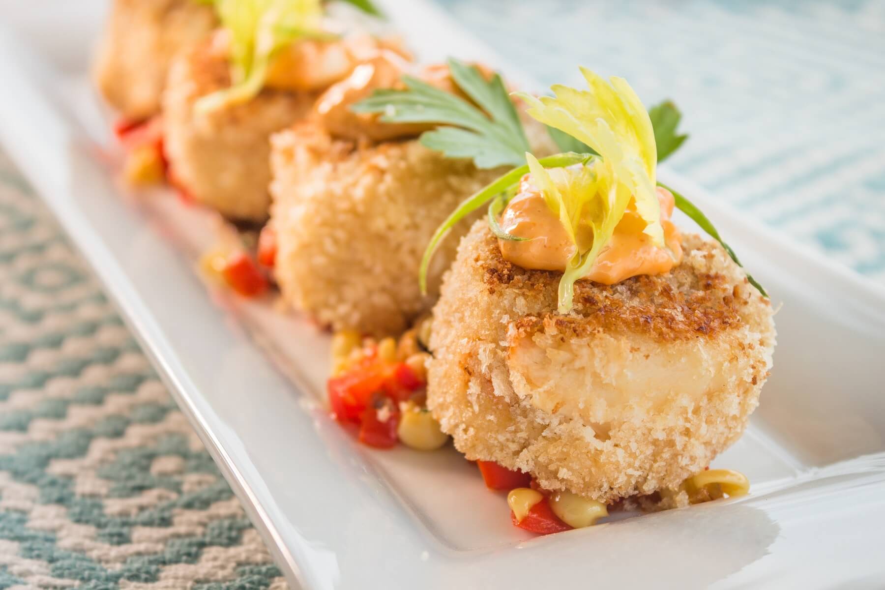 Crab Cakes with Katsu Sauce