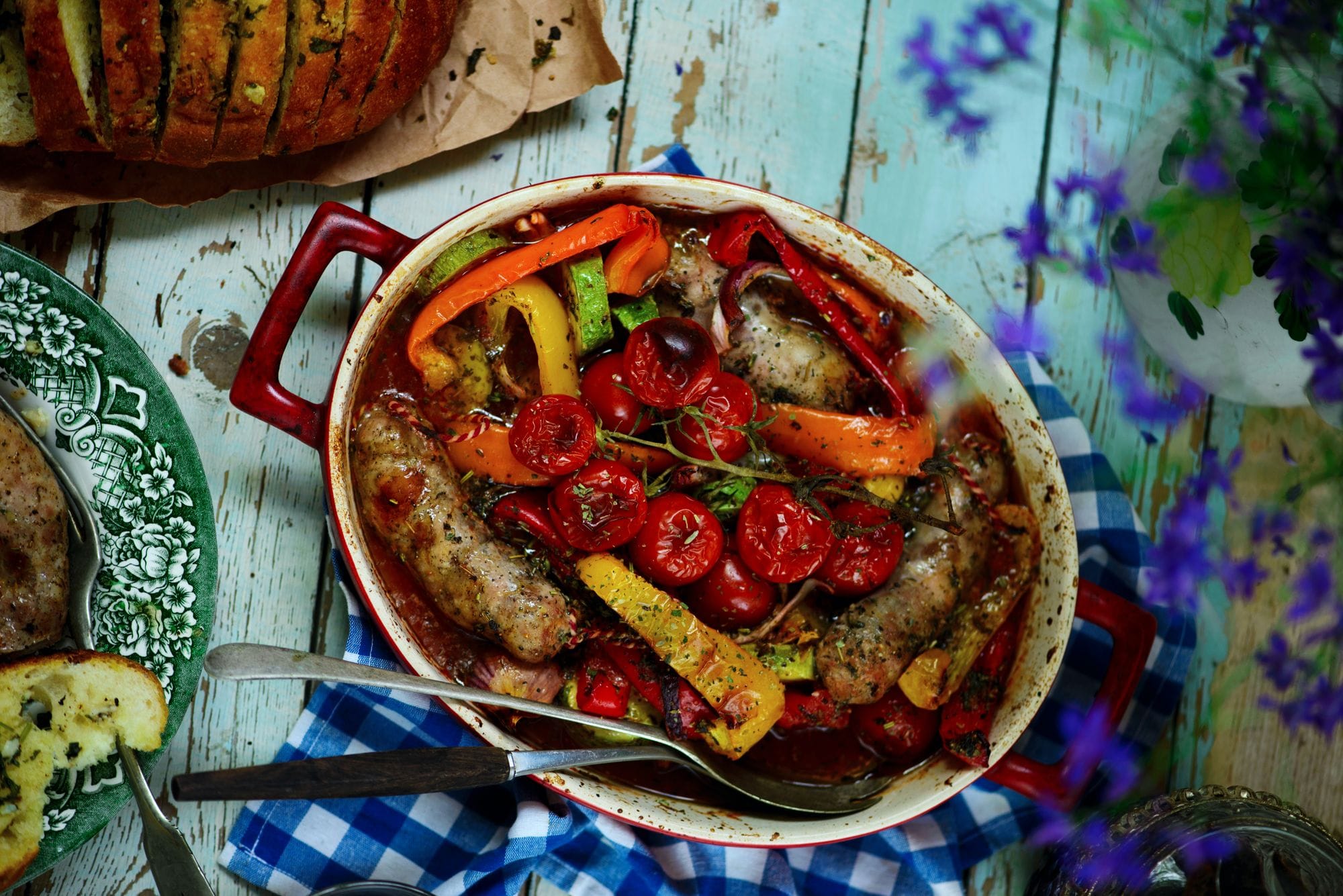 Sausage and Paprika Traybake