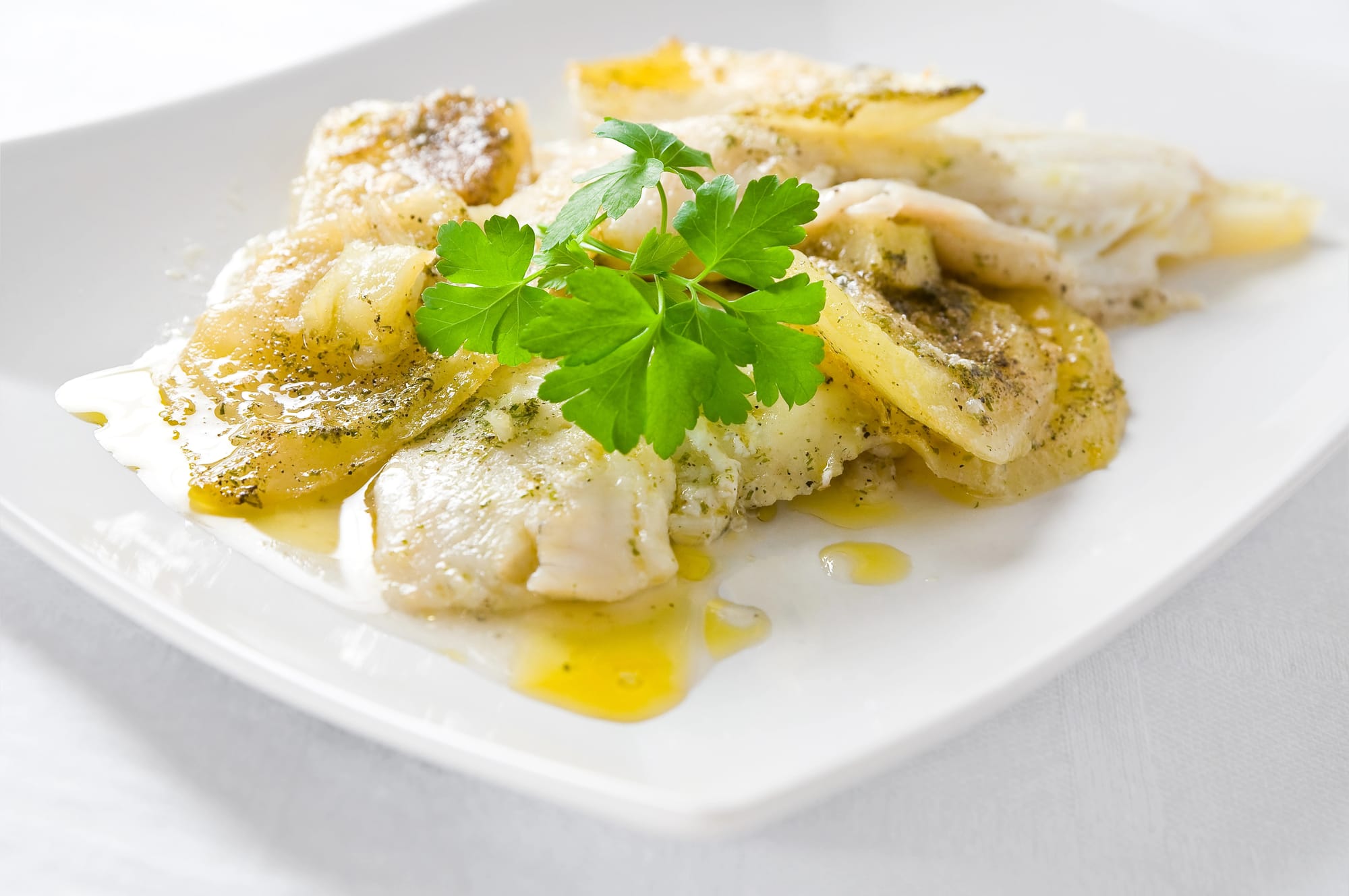 Plaice with Leek Vinaigrette