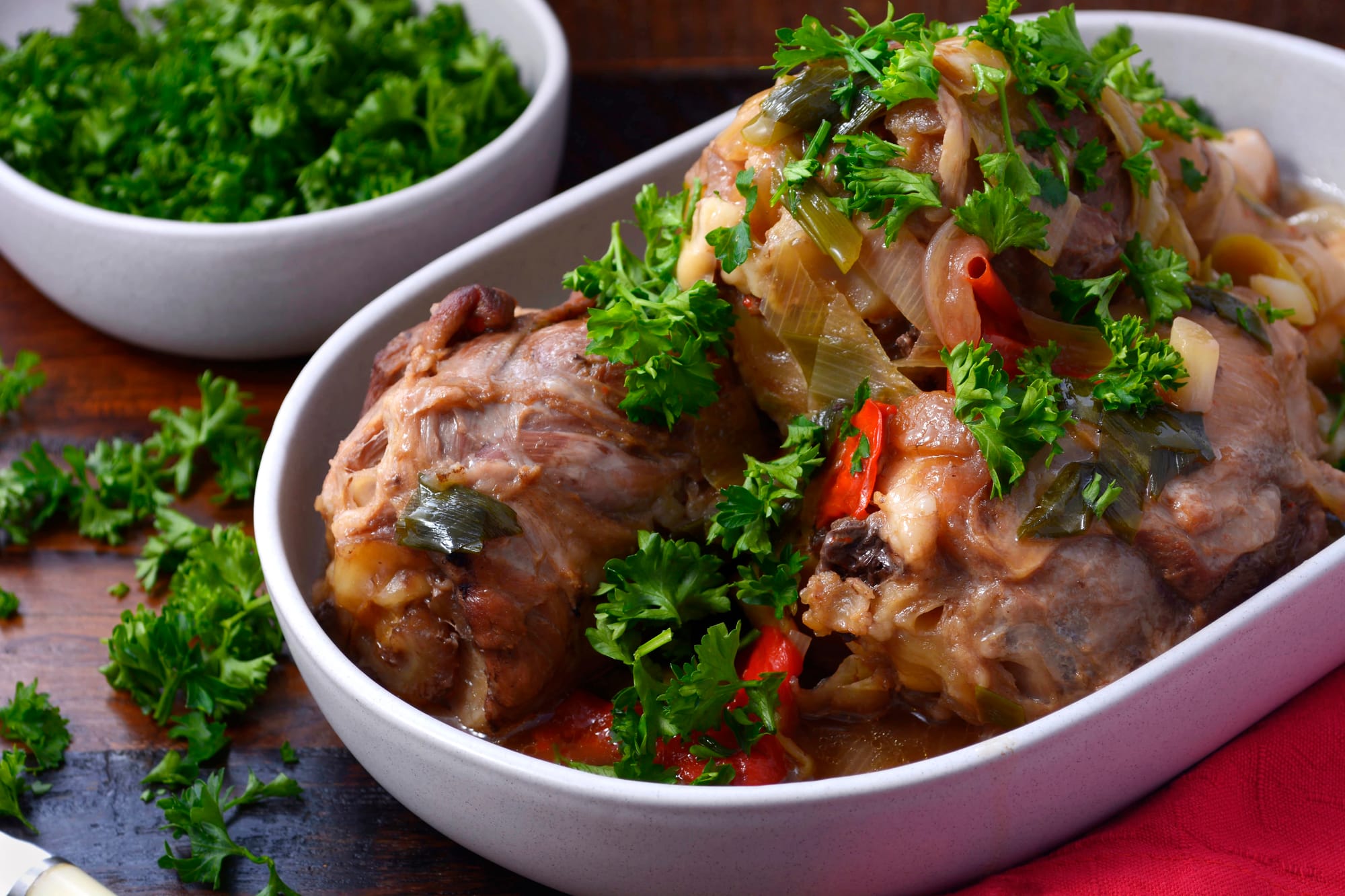 Lamb Leg with Capsicum and Eggplant Ajvar