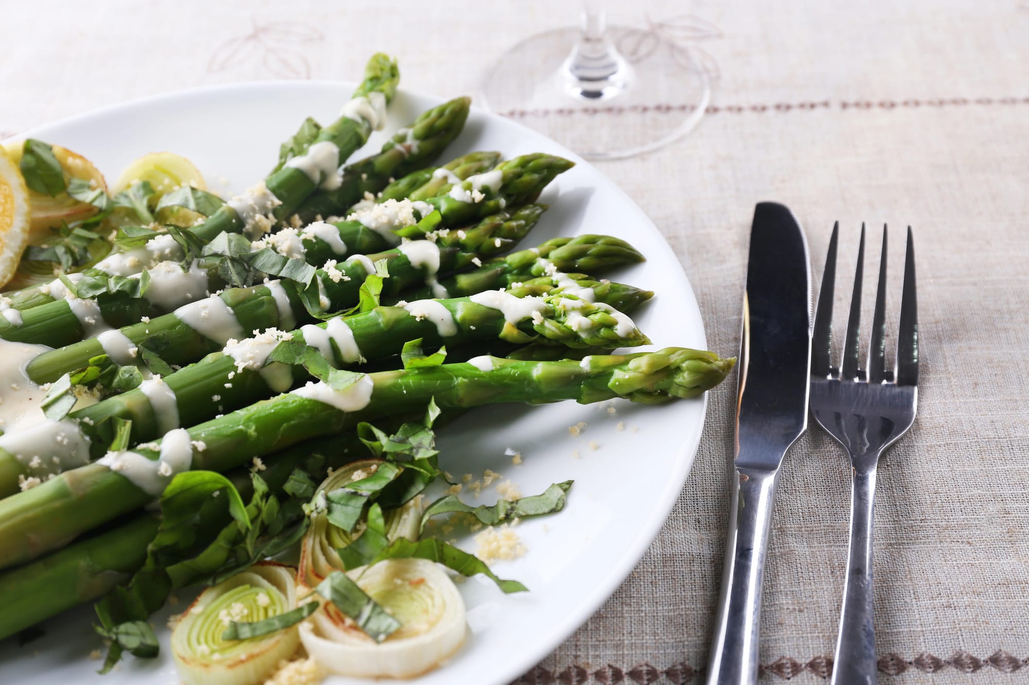 Asparagus with Preserved Lemon and Goat’s Cheese