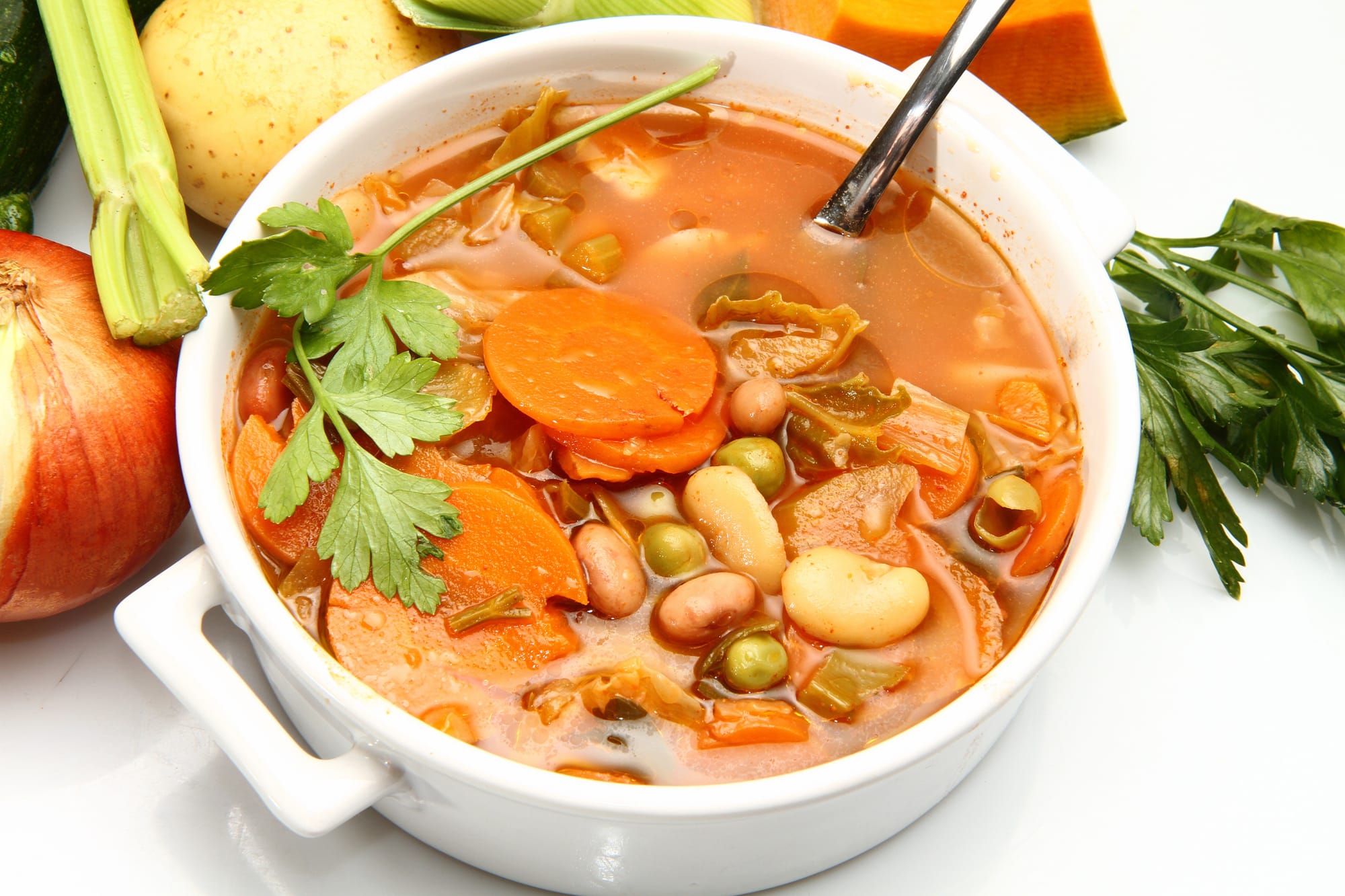 White Fish, Kale and Bean Stew