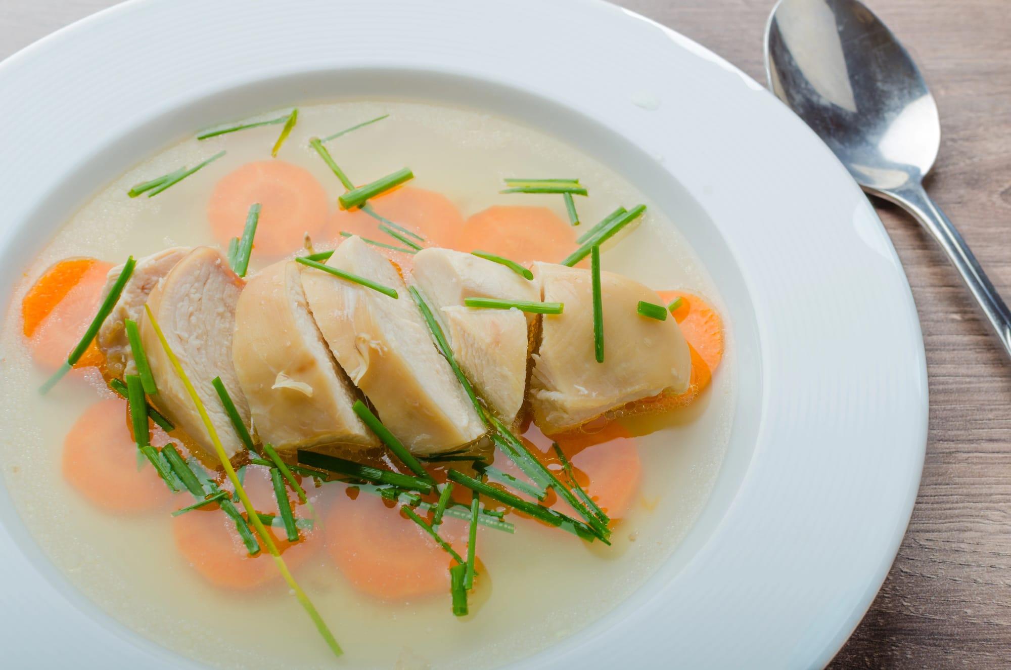 Chicken Breast in Vegetable and Bean Broth