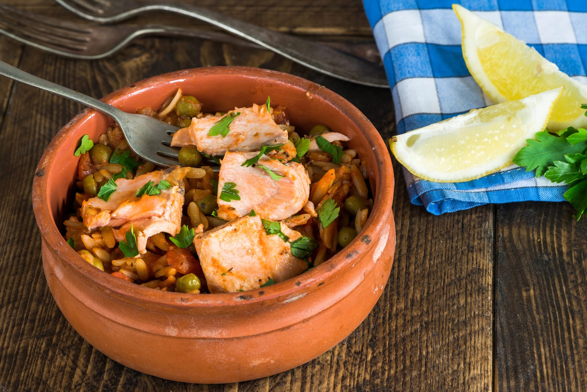 Sicilian Hake and Orzo Stew