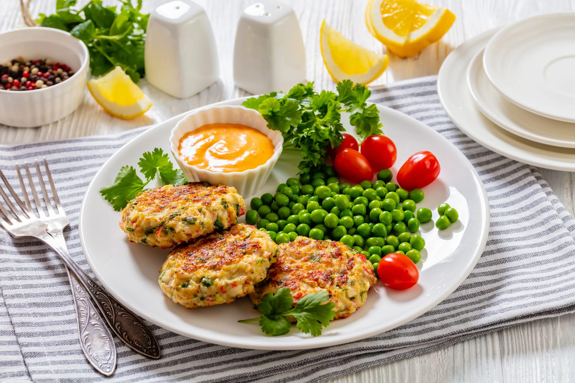 Crab and Pea Cakes