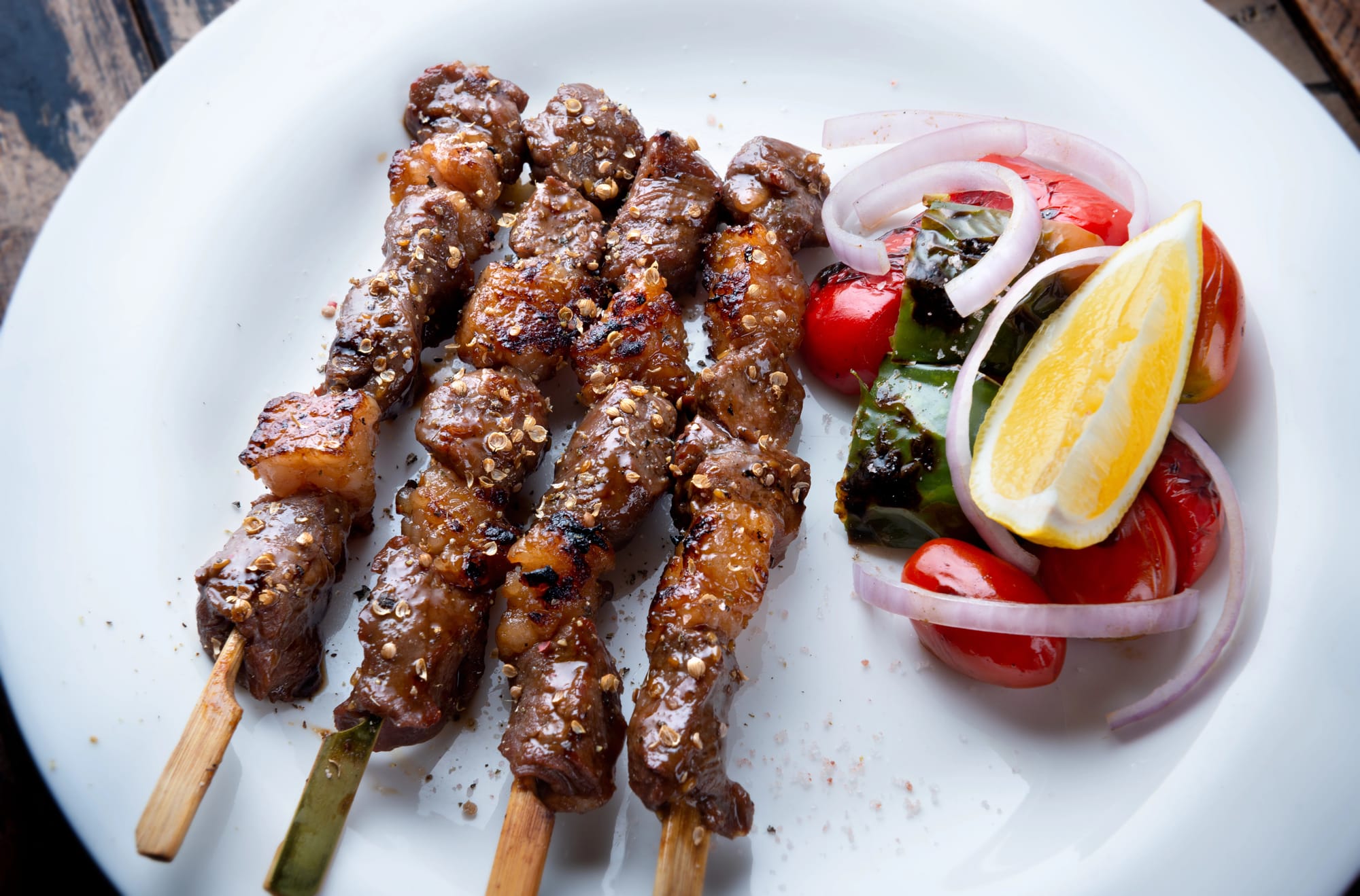 Lamb Skewers with Anchovy Marinade