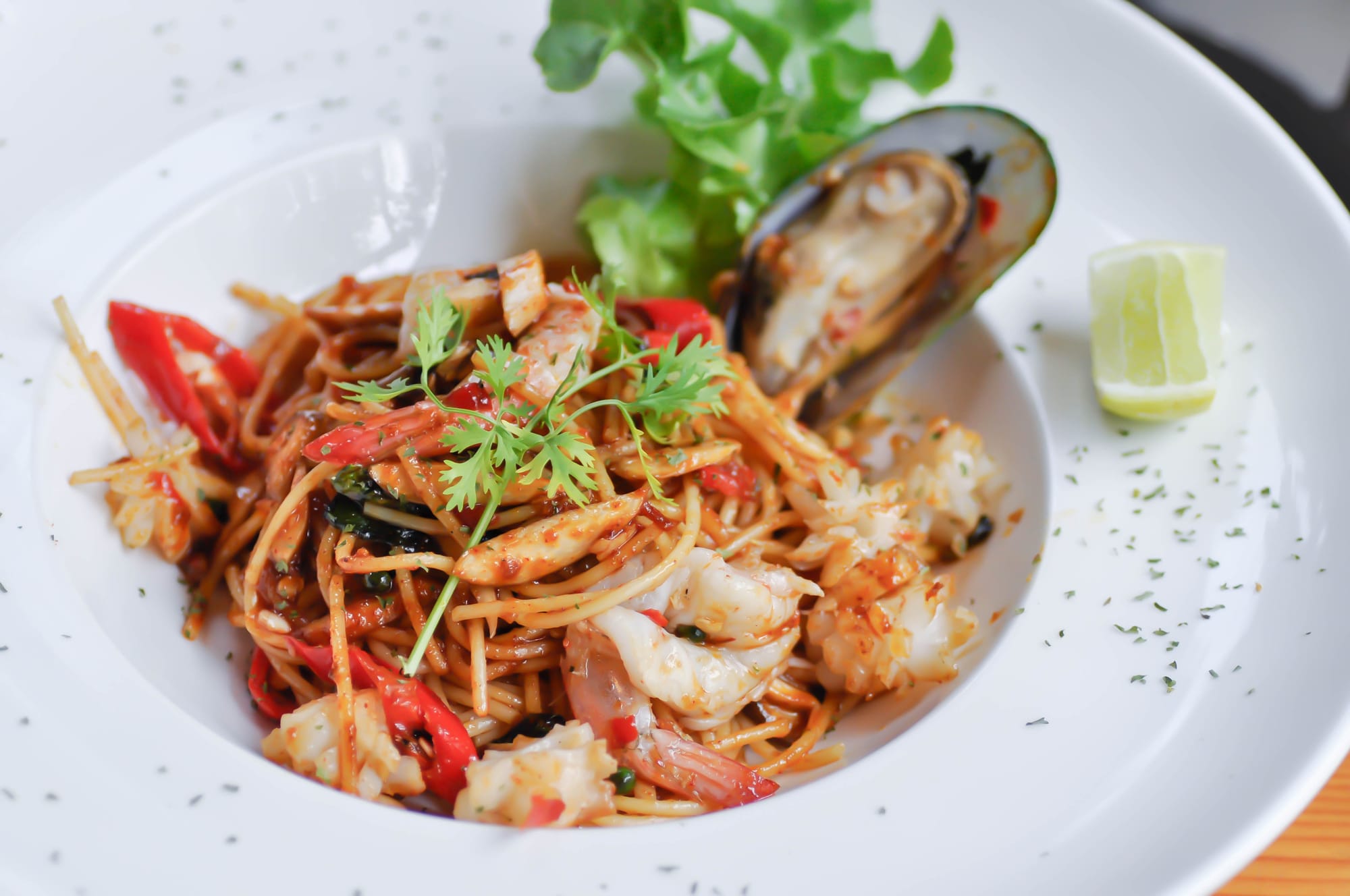 Tomato and Clam Spaghetti