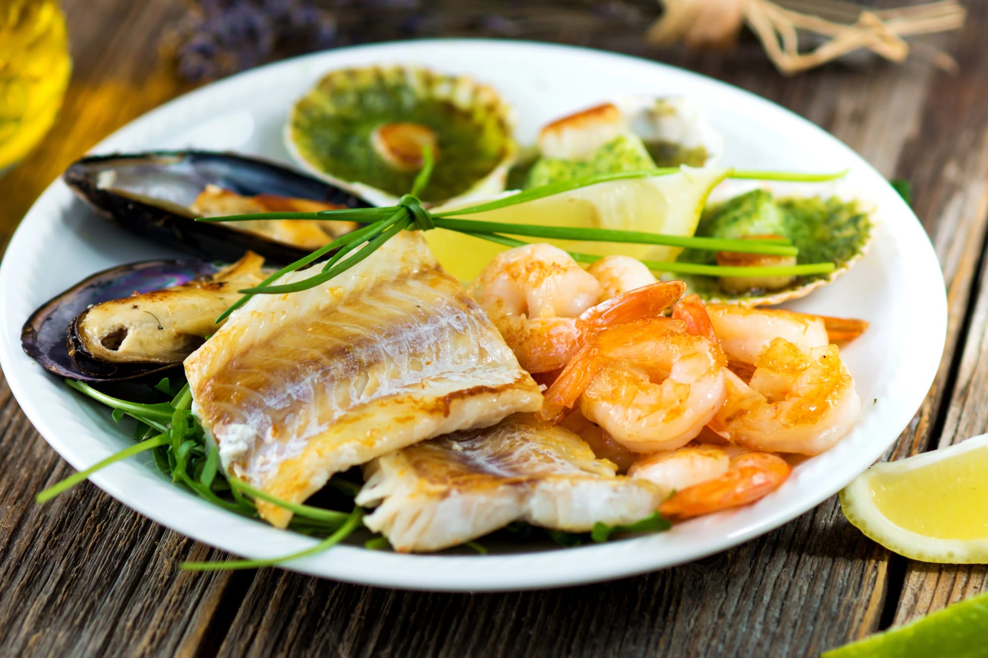 Miso Cod and Prawns