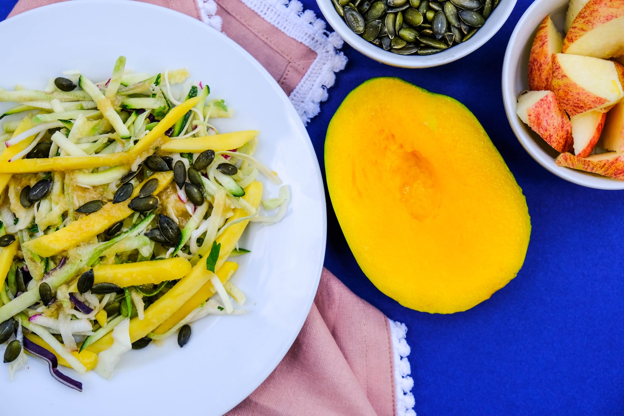 Green Mango and Herb Salad with toasted coconut