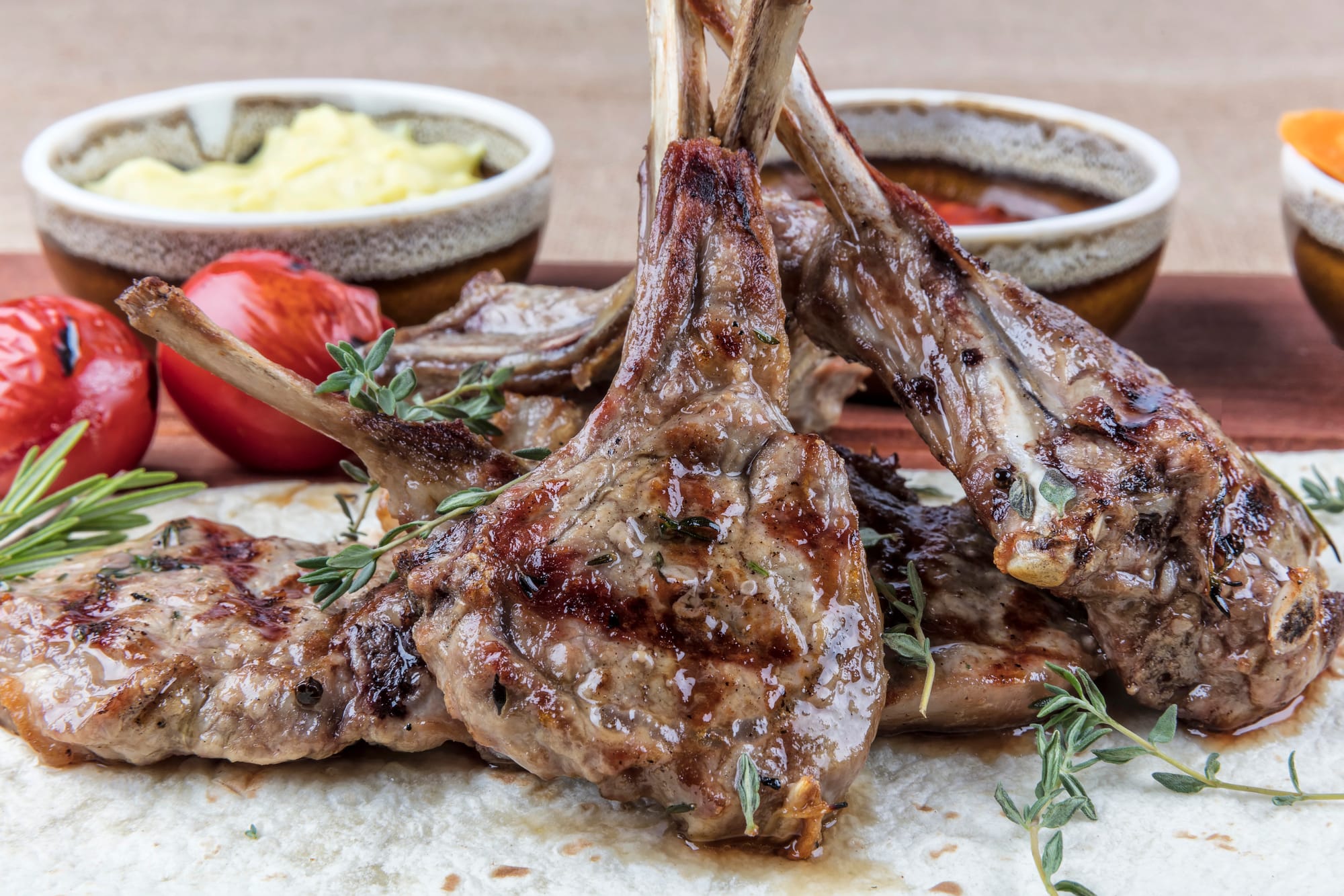 Lamb Chops with Rosemary and Garlic Butter