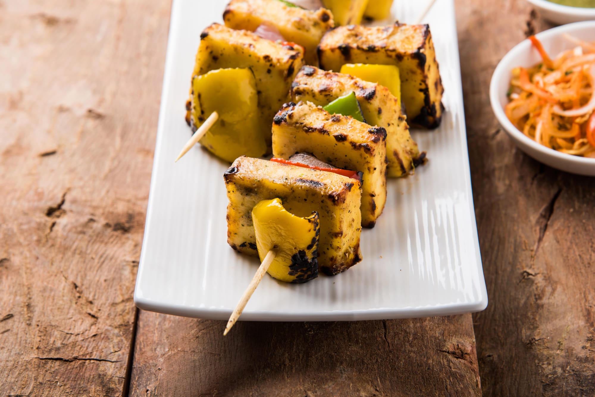 Grilled Pineapple and Tofu Skewers with Sweet Chilli Glaze