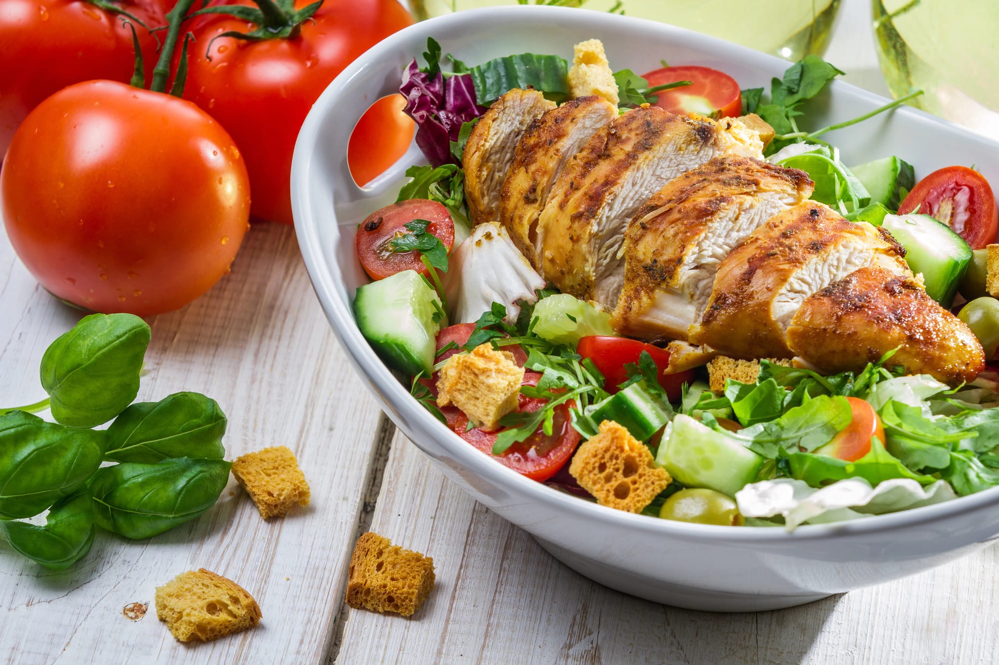 Chaat-Spiced Grilled Chicken Salad