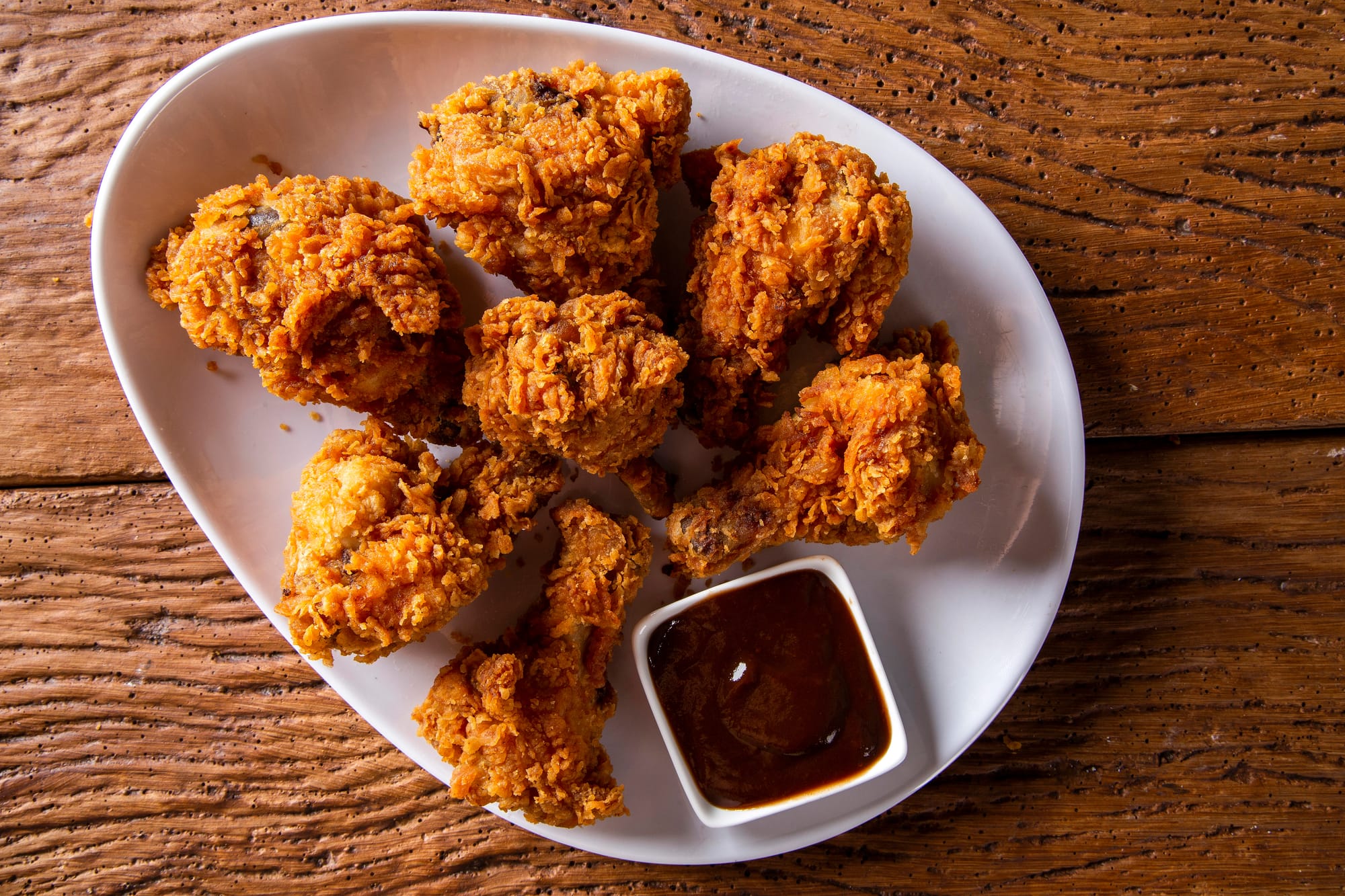 Crispy Fried Chicken with Jalapeño Honey