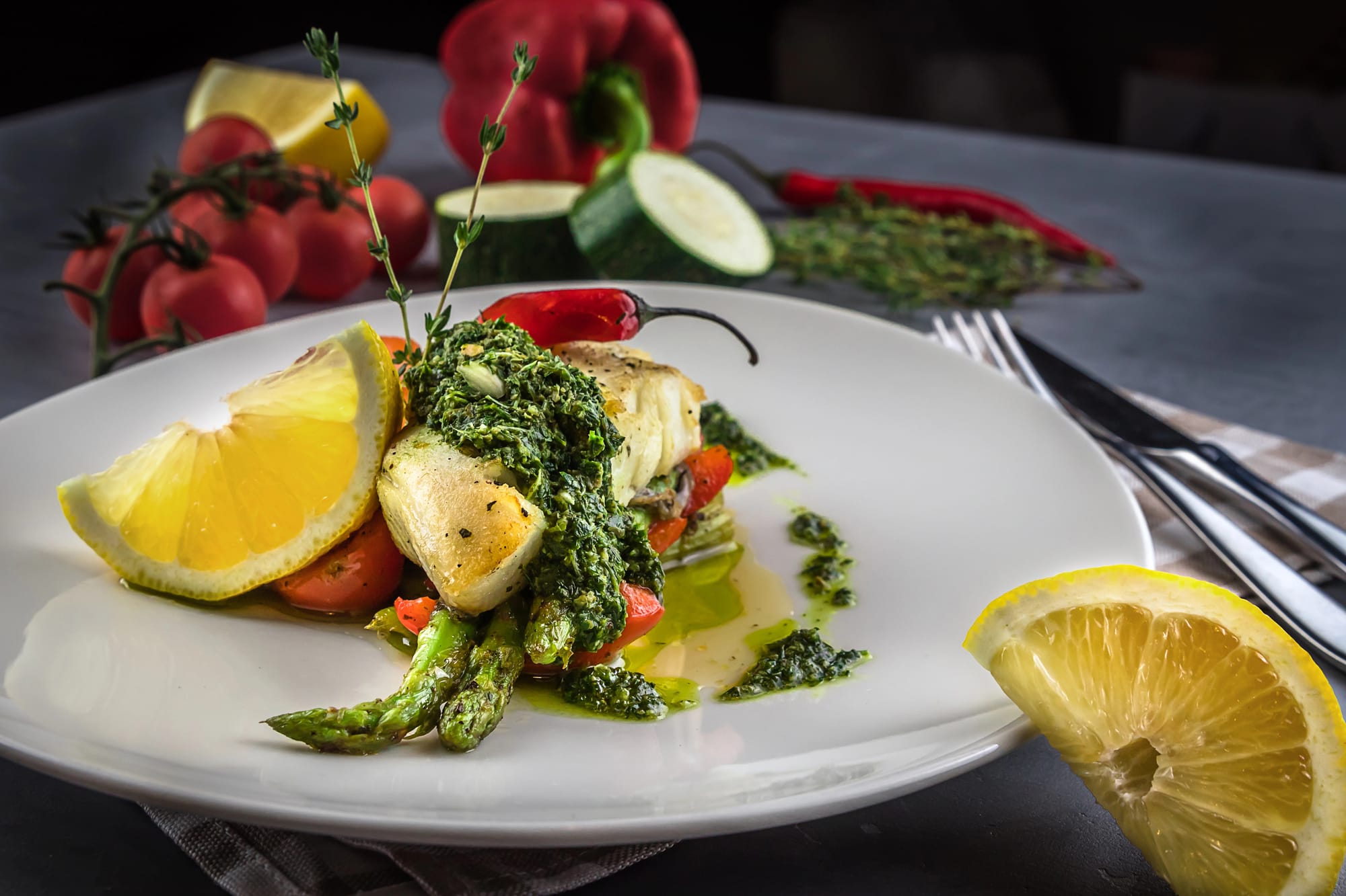 Grilled Fish with Salsa Verde