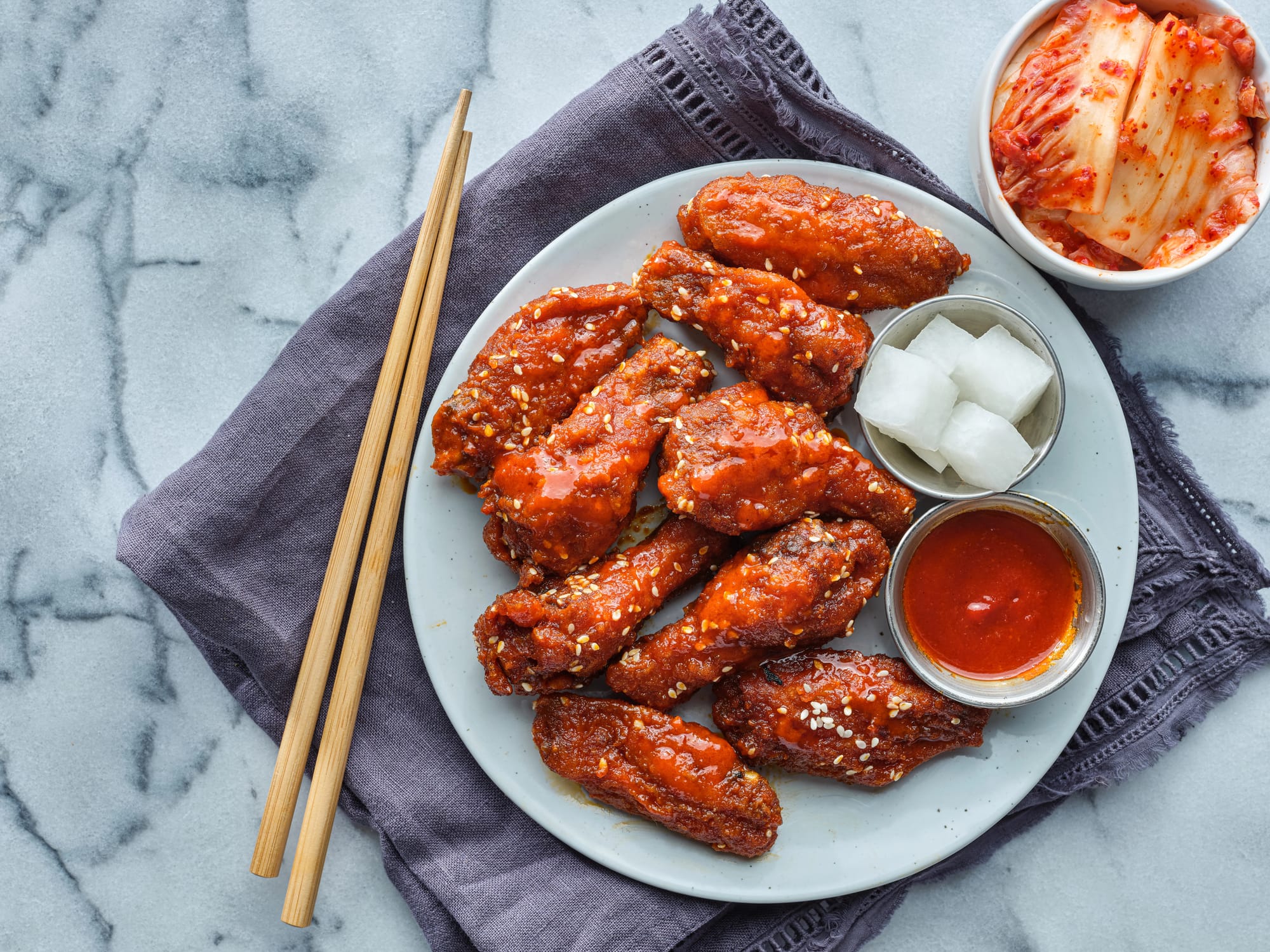 Korean Fried Chicken with Gochujang Dipping Sauce