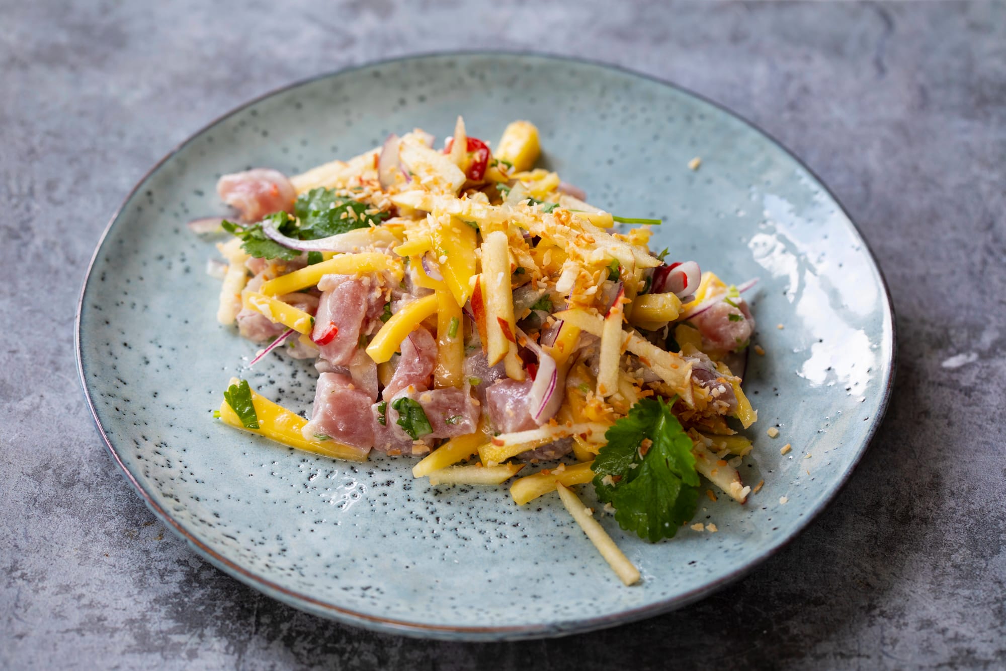 Tuna and Cucumber Ceviche with Lime and Coriander