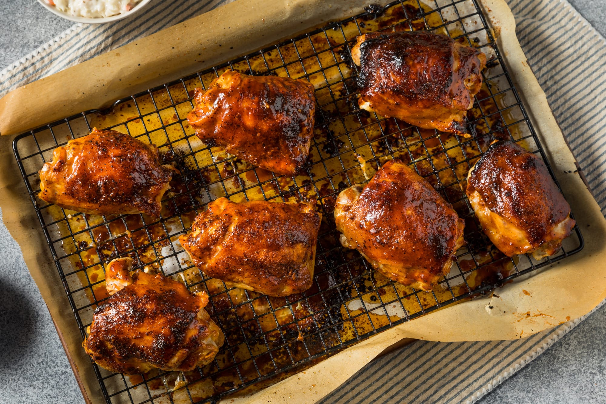 BBQ Chicken Thighs with Mandarin Glaze