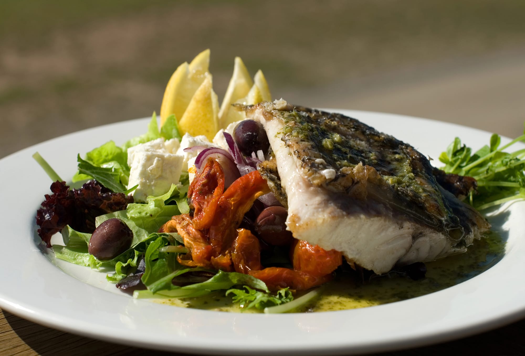 Grilled Barramundi with Lemon and Herbs