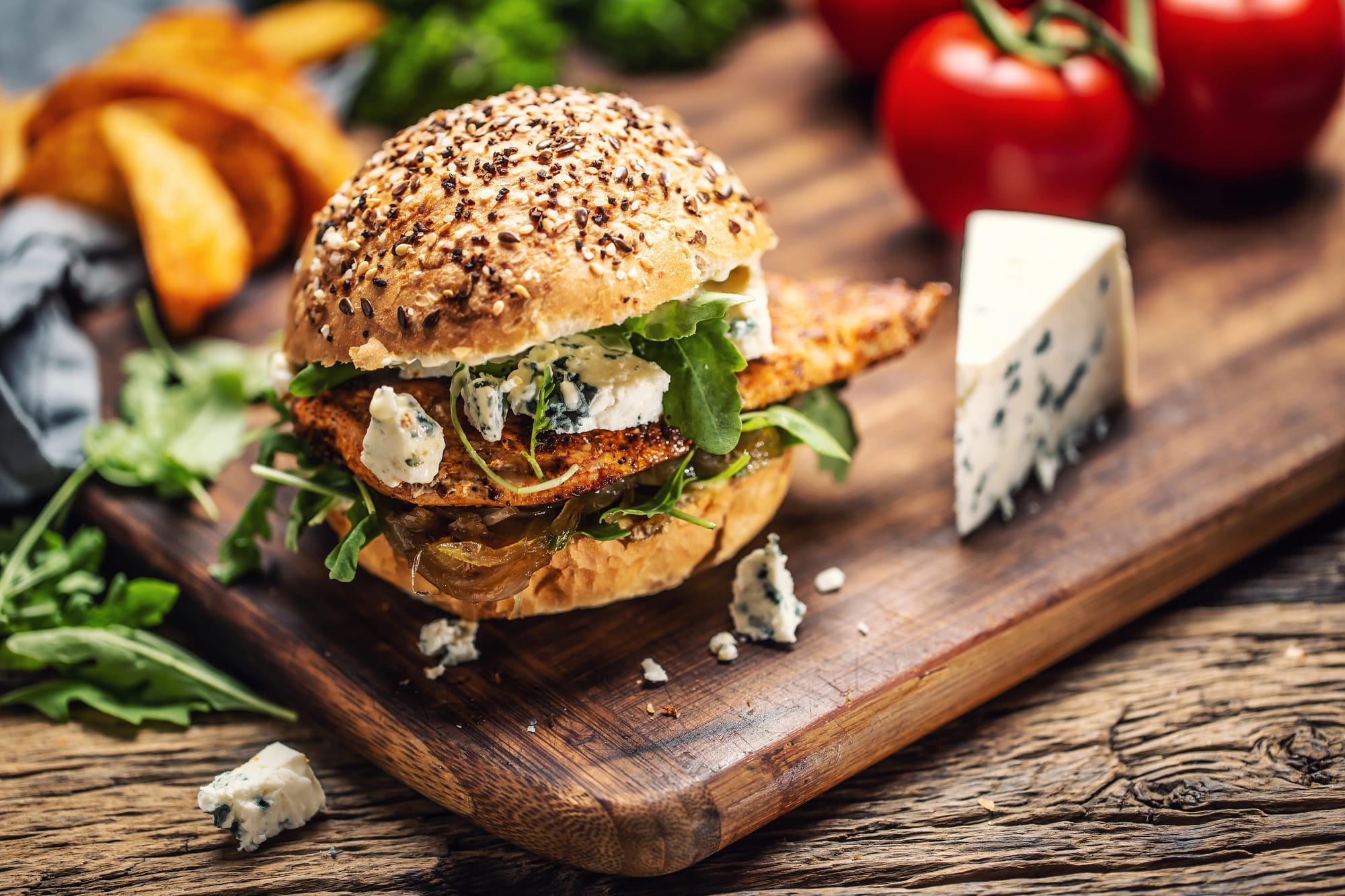 Chicken and Haloumi Burgers with Chilli Mayo