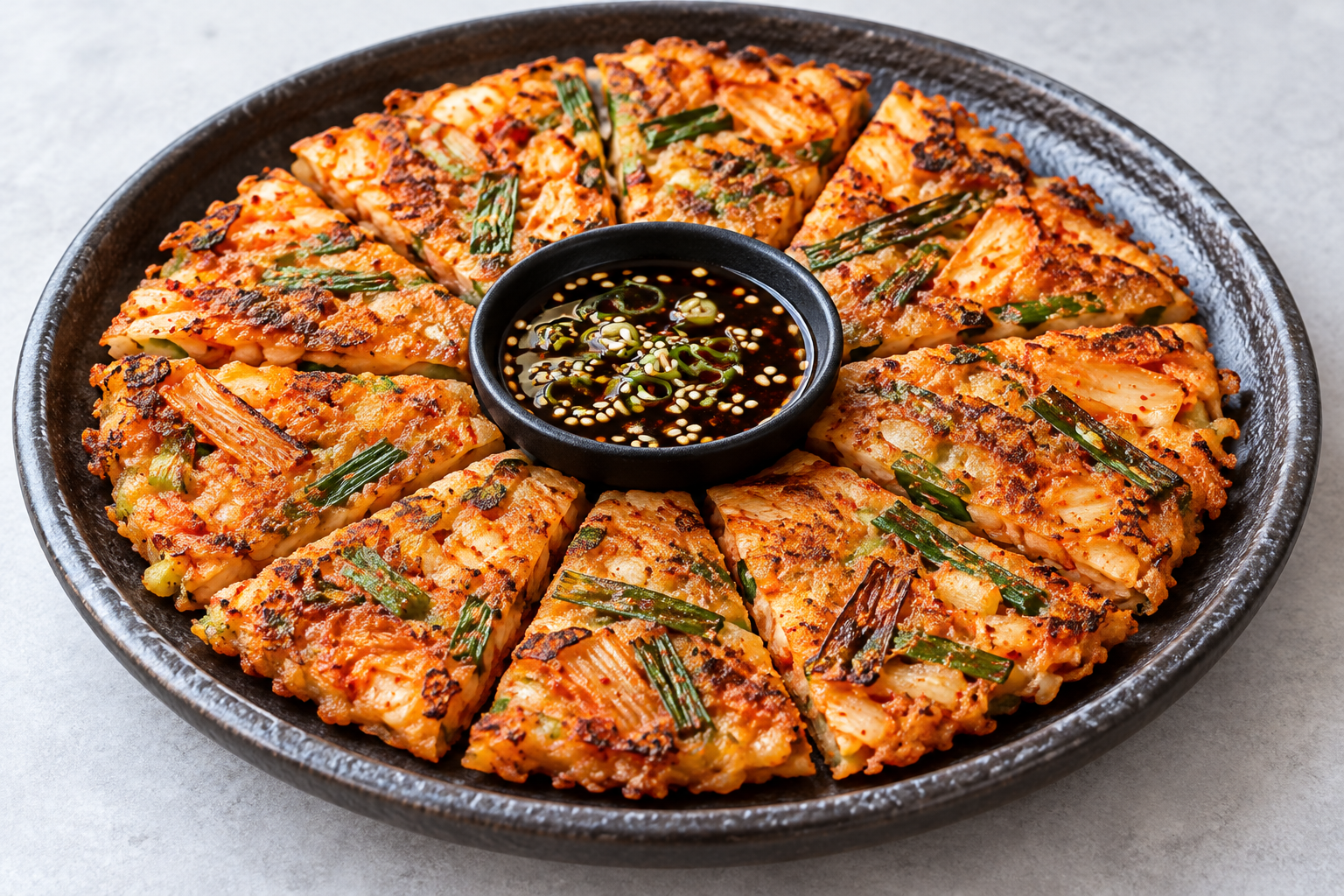 Kimchi and Spring Onion Pancakes