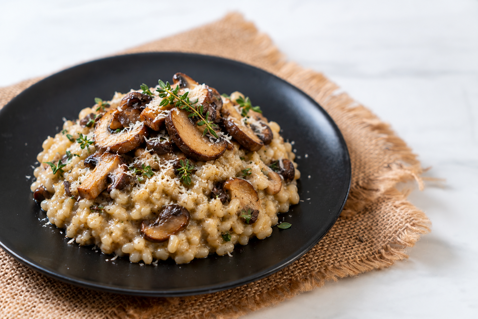 Slow-Cooked Mushroom and Barley Risotto
