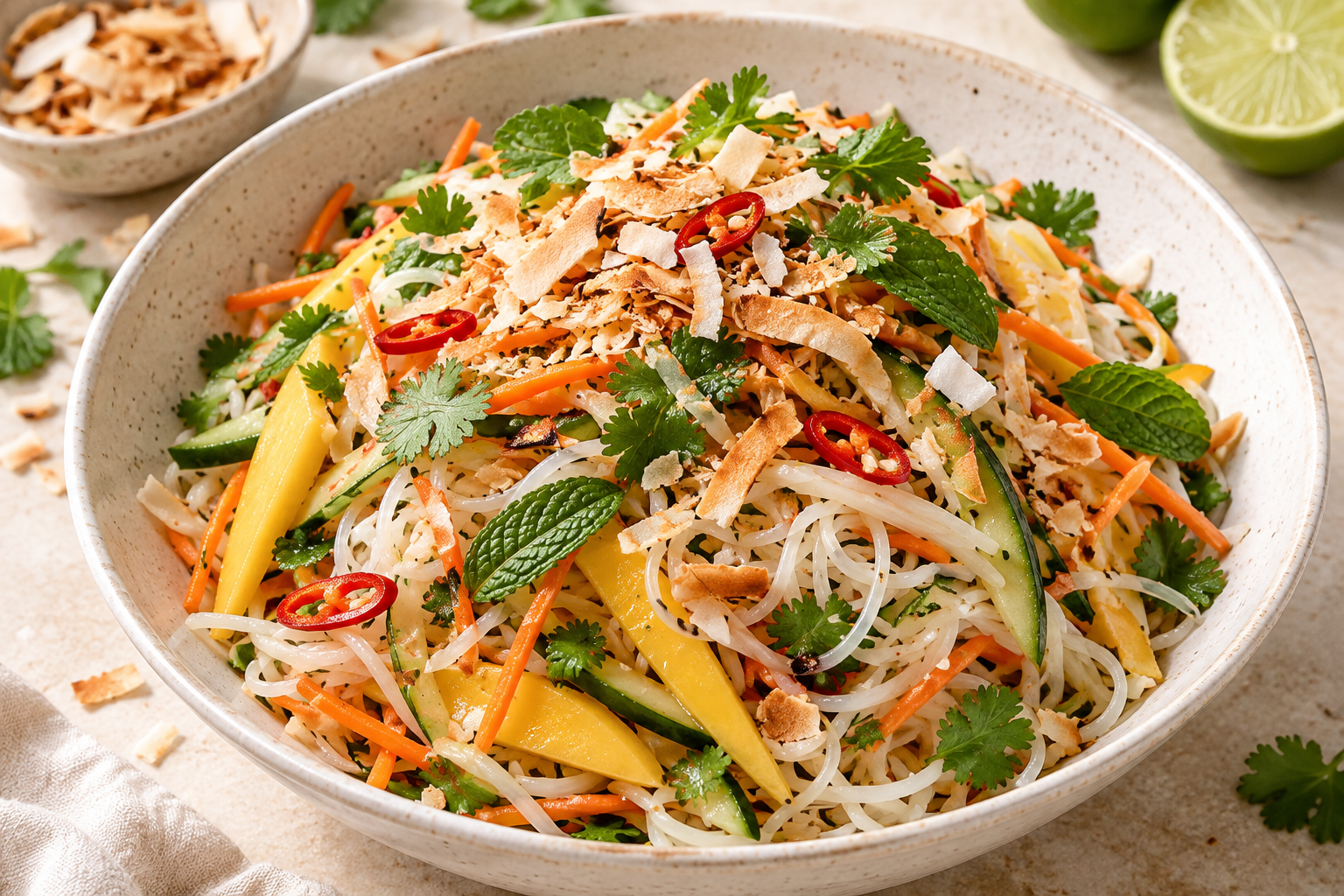 Coconut and Lime Rice Noodle Salad