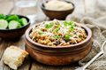Pea, Goat’s Cheese and Ham Risotto Recipe