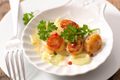 Leek and Chestnut Scallops Recipe