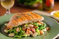 Blackened Salmon with Bean Salsa