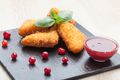 Breaded Cheese with Berry Compote