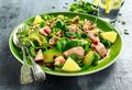 Salmon, Watercress, and Avocado Salad