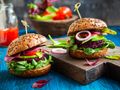 Quinoa and Lamb Burgers with Beet Tzatziki