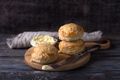 Cheddar Scones with Balsamic Onions