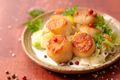 Leek and Chestnut Scallops