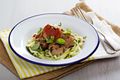 Italian Meatballs with Zucchini Tagliatelle