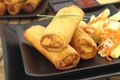 Salmon and Mushroom Spring Rolls