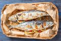 Horseradish and Cardamom Mackerel