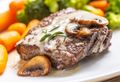 Grilled Steak with Wild Mushroom Topping