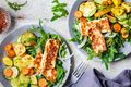 Courgette, Halloumi, and Caper Salad
