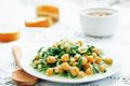 Spinach with Chickpeas and Raisins